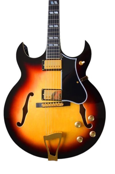Custom Crown 1962 Barney Kessel Archtop Archtop Black Burst Yellow Guitar