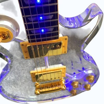 Custom Crown Plexiglass Acrylic Led Guitar - Image 2