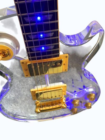 Custom Crown Plexiglass Acrylic Led Guitar - Image 2