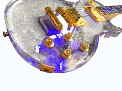 Custom Crown Plexiglass Acrylic Led Guitar - Image 6