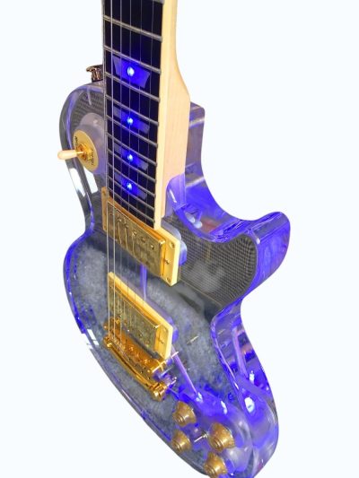 Custom Crown Plexiglass Acrylic Led Guitar - Image 10