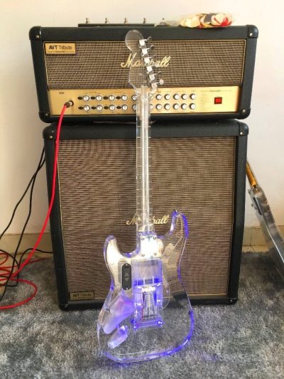 Custom Regent ST LED Plexiglass Acrylic Guitar - Image 2