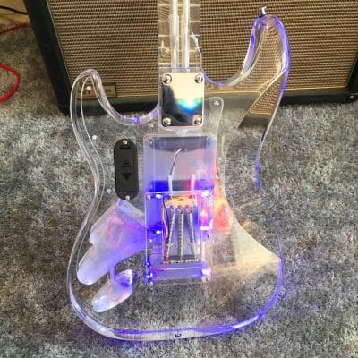 Custom Regent ST LED Plexiglass Acrylic Guitar - Image 11