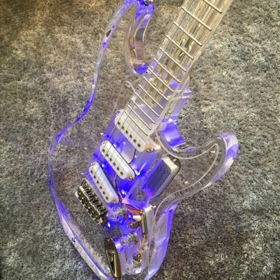 Custom Regent ST LED Plexiglass Acrylic Guitar - Image 12