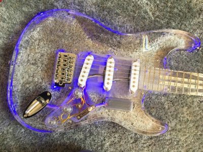 Custom Regent ST LED Plexiglass Acrylic Guitar - Image 14