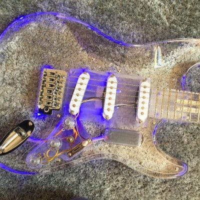 Custom Regent ST LED Plexiglass Acrylic Guitar - Image 14