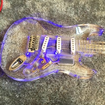 Custom Regent ST LED Plexiglass Acrylic Guitar - Image 17