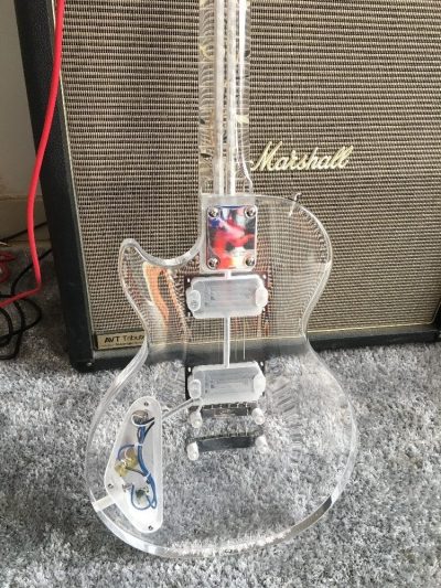 Custom Crown Plexiglass Acrylic Guitar - Image 7