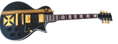 Custom Obsidian JH Iron Cross Matte Black Guitar - Image 5