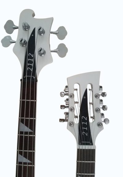 Custom Nova 4080 Geddy Lee Double Neck Arctic White 4 String Bass 12 String Guitar - Image 3