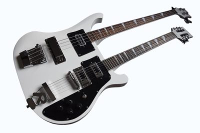Custom Nova 4080 Geddy Lee Double Neck Arctic White 4 String Bass 12 String Guitar - Image 7