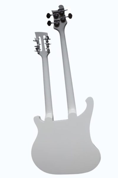 Custom Nova 4080 Geddy Lee Double Neck Arctic White 4 String Bass 12 String Guitar - Image 8