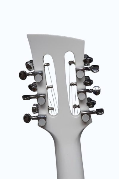 Custom Nova 4080 Geddy Lee Double Neck Arctic White 4 String Bass 12 String Guitar - Image 10
