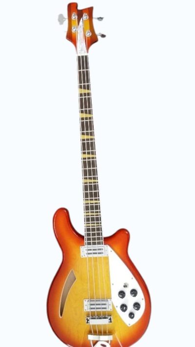 Custom Nova 4005 Sunburst 22 Frets 4 String Semi Hollow Bass - Image 4