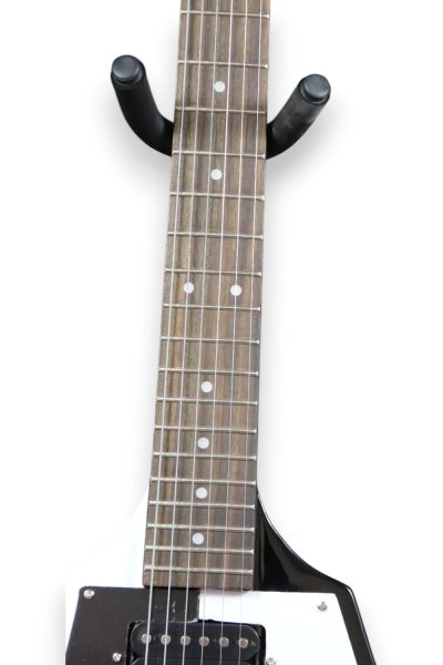 Custom Crown Rudolf Flying V Black White Guitar - Image 4