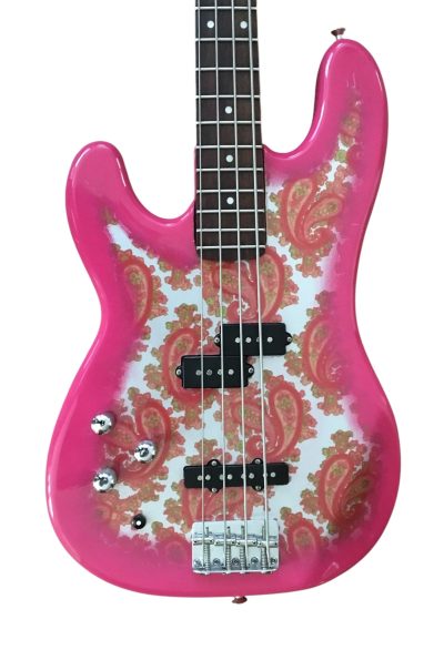 Custom Regent Pink Paisley Pattern Bass
