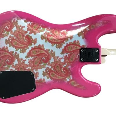 Custom Regent Pink Paisley Pattern Bass - Image 5