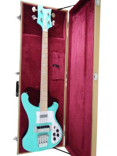 Custom Nova 4003 Teal Maple Fretboard Bass - Image 7