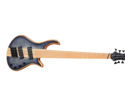Custom Onyx Setius Gray Flamed Maple Bass Multi Scale Fanned Frets - Image 3