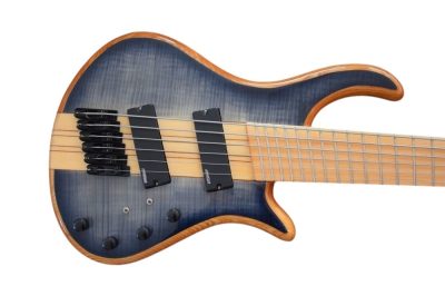 Custom Onyx Setius Gray Flamed Maple Bass Multi Scale Fanned Frets - Image 2