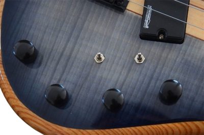 Custom Onyx Setius Gray Flamed Maple Bass Multi Scale Fanned Frets - Image 7