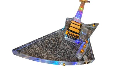 Custom Crown Plexiglass Acrylic Led Guitar - Image 14
