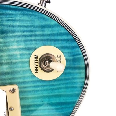 Custom Crown Teal Aqua Tiger Maple Top Guitar - Image 9