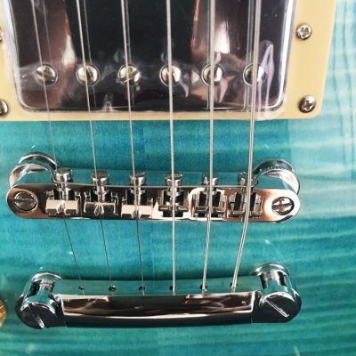 Custom Crown Teal Aqua Tiger Maple Top Guitar - Image 3