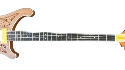 Custom Nova 4004 LK Natural Satin Carved Walnut Bass - Image 4