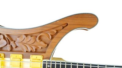 Custom Nova 4004 LK Natural Satin Carved Walnut Bass - Image 6