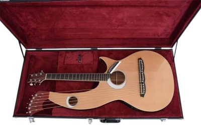 Custom Eclipse Harp Double Neck Natural Finish Acoustic Guitar - Image 15
