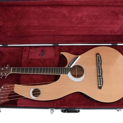 Custom Eclipse Harp Double Neck Natural Finish Acoustic Guitar - Image 15