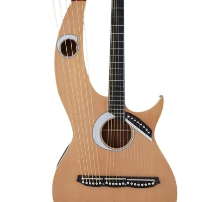 Custom Eclipse Harp Double Neck Natural Finish Acoustic Guitar - Image 12