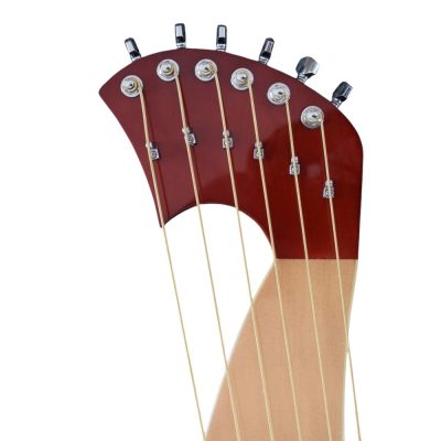 Custom Eclipse Harp Double Neck Natural Finish Acoustic Guitar - Image 3