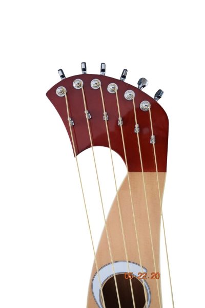 Custom Eclipse Harp Double Neck Natural Finish Acoustic Guitar - Image 3