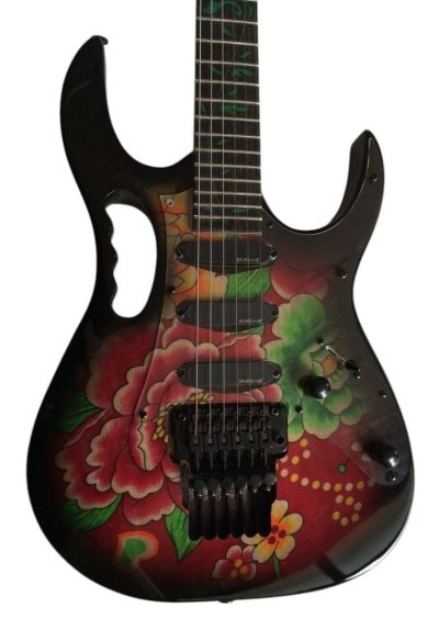 Custom Axis SVAI 1989 Jem Lotus Floral Pattern Guitar