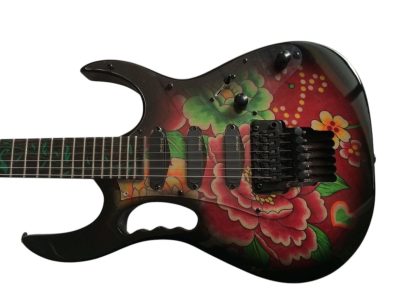 Custom Axis SVAI 1989 Jem Lotus Floral Pattern Guitar - Image 4