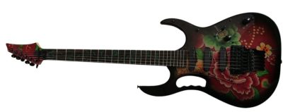 Custom Axis SVAI 1989 Jem Lotus Floral Pattern Guitar - Image 9