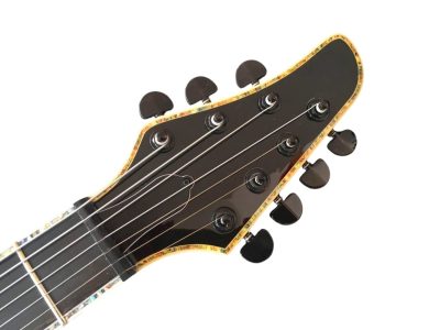 Custom Onyx Regius 7 Gothic Monolith Black Pored Red Matte Finish Guitar - Image 4