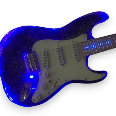 Custom Regent ST Plexiglass Acrylic Multi Colored LED Guitar