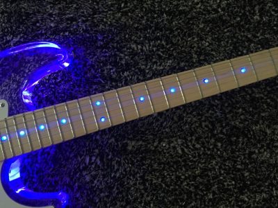 Custom Regent ST Plexiglass Acrylic Multi Colored LED Guitar - Image 3