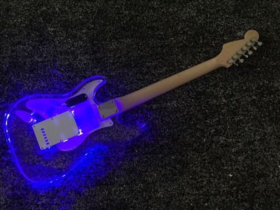 Custom Regent ST Plexiglass Acrylic Multi Colored LED Guitar - Image 5