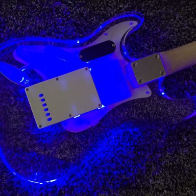 Custom Regent ST Plexiglass Acrylic Multi Colored LED Guitar - Image 6