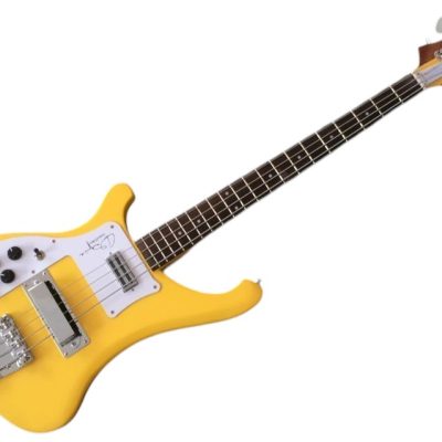 Custom Nova 4001 Chris Squire TV Yellow Neck Thru Left Handed Bass - Image 2