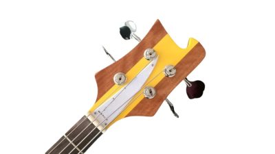 Custom Nova Chris Squire TV Yellow Neck Thru Left Handed Bass - Image 4