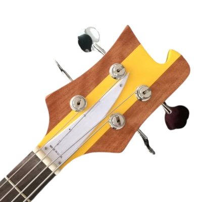 Custom Nova 4001 Chris Squire TV Yellow Neck Thru Left Handed Bass - Image 4