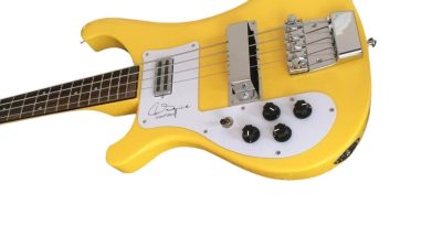 Custom Nova Chris Squire TV Yellow Neck Thru Left Handed Bass - Image 5