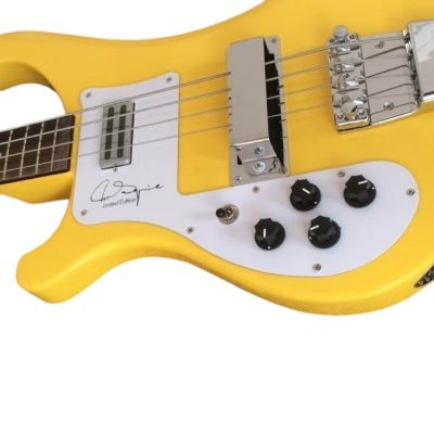Custom Nova 4001 Chris Squire TV Yellow Neck Thru Left Handed Bass - Image 5