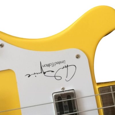 Custom Nova 4001 Chris Squire TV Yellow Neck Thru Left Handed Bass - Image 6