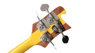 Custom Nova Chris Squire TV Yellow Neck Thru Left Handed Bass - Image 7